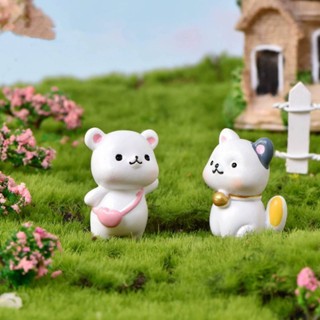 【☘️呆萌森林動物】小貓咪 小白兔 兔子 松鼠 小熊 小動物 多肉植物 微景觀 花盆 裝飾 盆栽 園藝 擺飾 拍攝道具