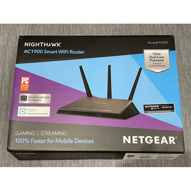 NETGEAR夜鷹 R7000 雙頻AC1900極速無線寬頻分享器 路由器