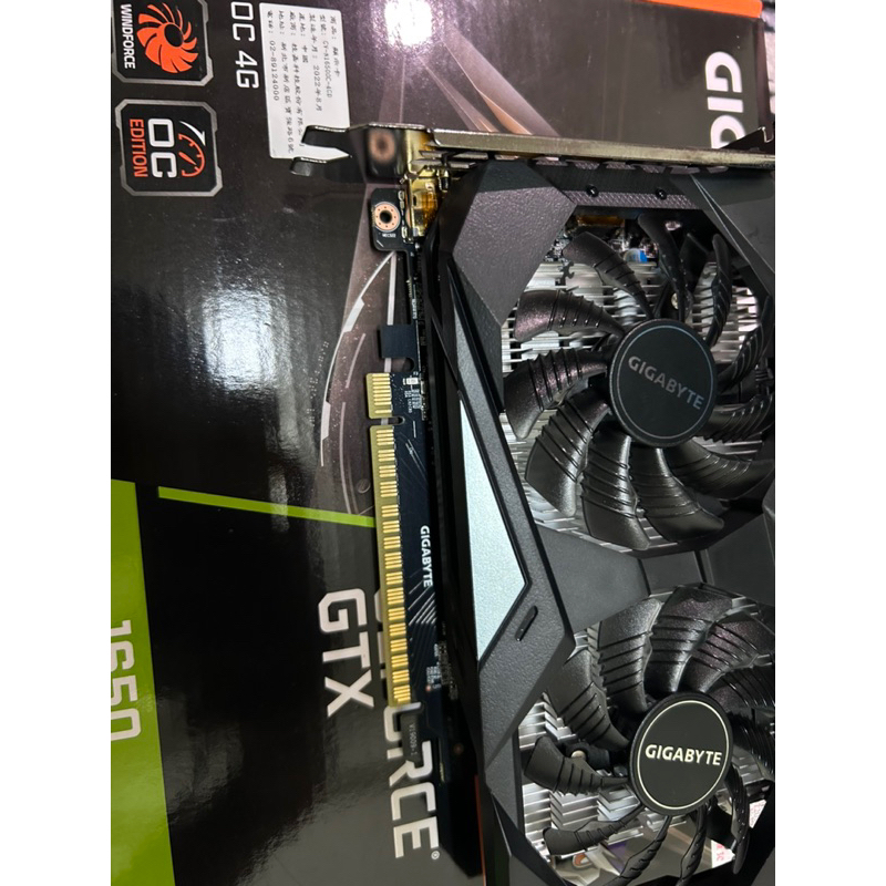 技嘉 GeForce GTX 1650 OC 4G 顯示卡 GV-N1650OC-4GD