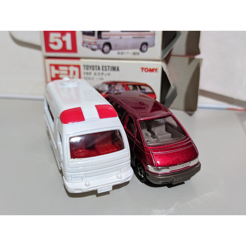 多美 tomy Tomica 51 日產 救急車 99 toyota ESTIMA 日本製 紅盒