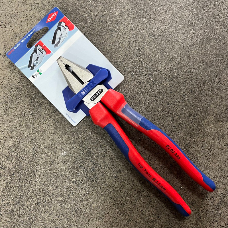 【生財工具】德國原裝 KNIPEX 9" K牌 9吋 雙色柄 鋼絲鉗 電工鉗 0202225