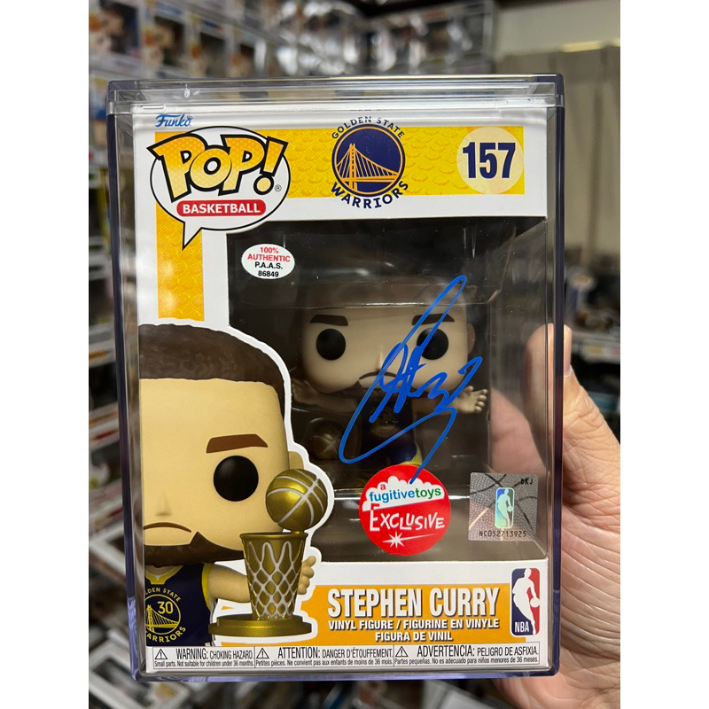 Funko NBA金州勇士隊Stephen Curry親筆簽名公仔/咖哩