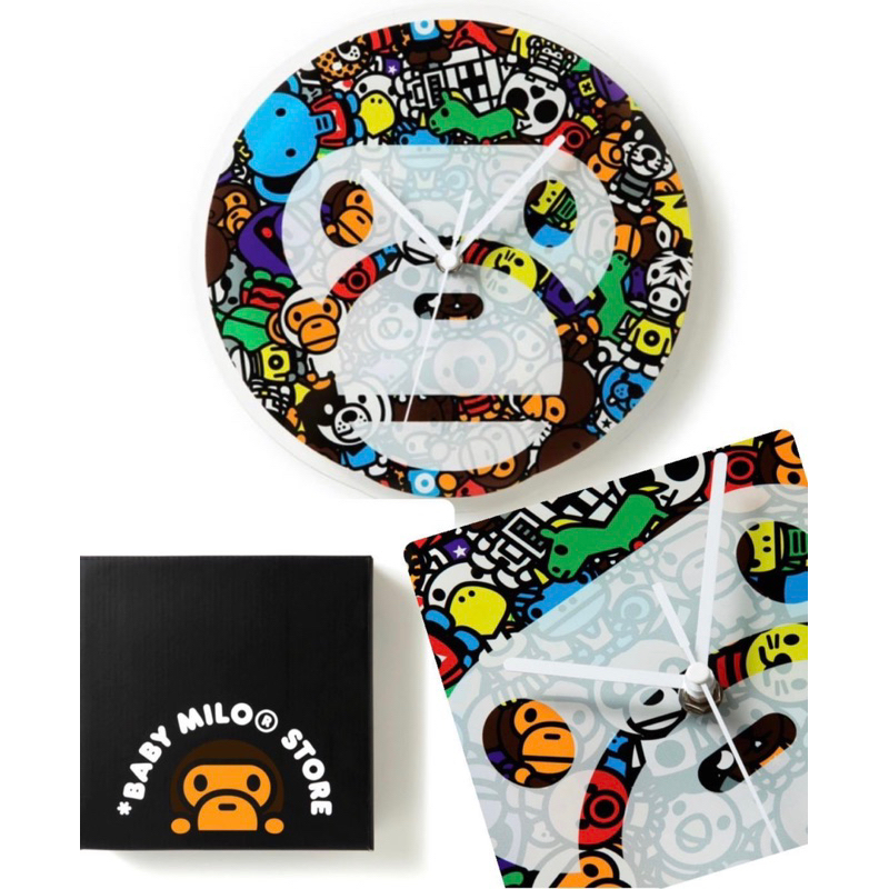 《頑皮村》現貨  BAPE 時鐘 BABY MILO 掛鐘 /居家裝飾