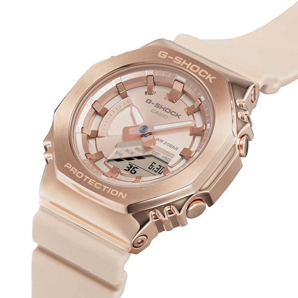 【CASIO】G-SHOCK WOMEN GM-S2100PG-4A 金屬農家橡樹款/40mm/公司貨【第一鐘錶眼鏡】