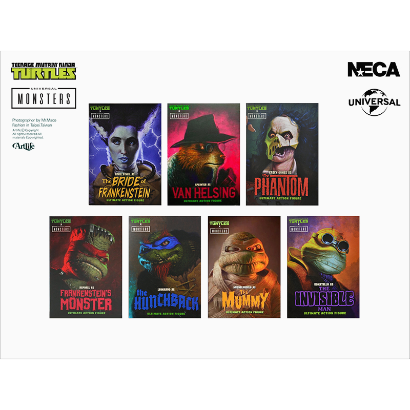 Artlife ㊁ NECA Universal Monsters TMNT HORROR 環球怪物 忍者龜 全7種