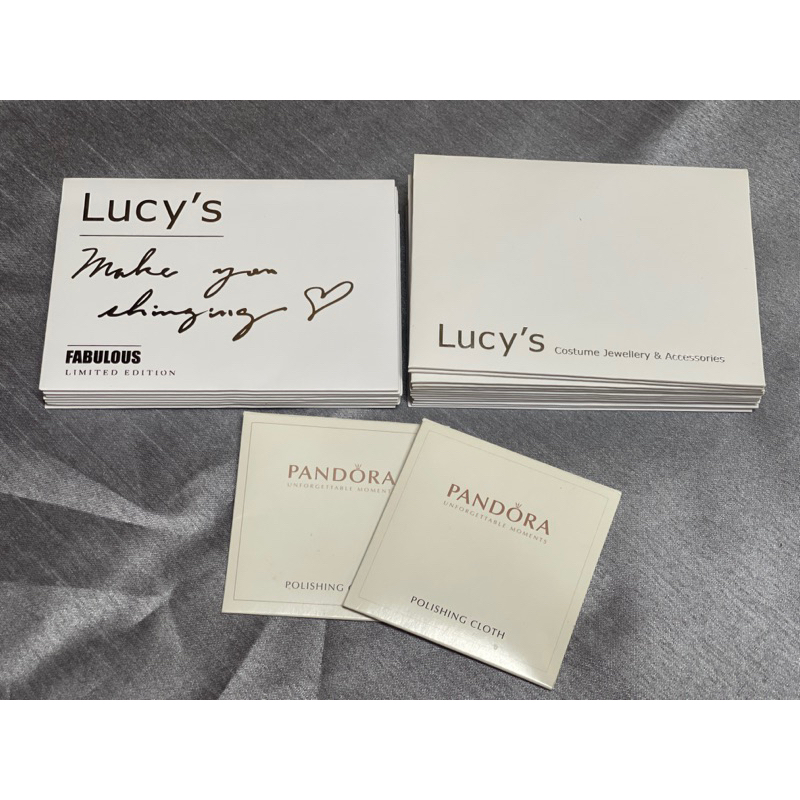 全新 Lucy’s 拭銀布20張 PANDORA 拭銀布2張 送TIFFANY&amp;Co. 小提袋一個 Lucy’s小飾品袋