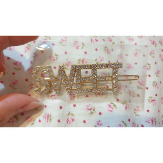 SWEET 水鑽 英文字 髮夾 (全新品) 甜美, 糖果