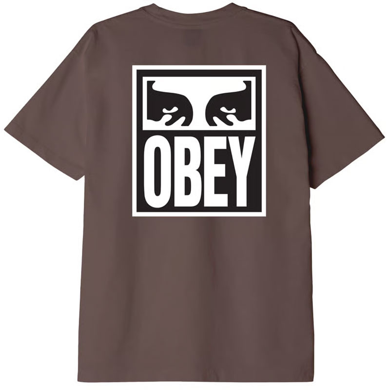 OBEY 166912142-SLC EYES ICON 2 HEAVYWEIGHT TEE 短T (泥沙咖) 化學原宿