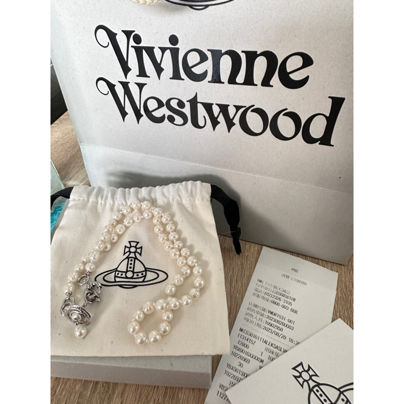 全新 Vivienne Westwood 西太后星球立體珍珠項鍊