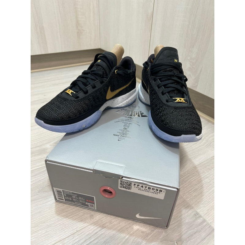 Nike LeBron 20 黑金 果凍大底 籃球鞋 男