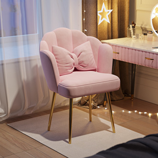 化妝凳子美甲椅 輕奢梳妝椅子 家用現代簡約餐椅女生臥室靠背沙發椅