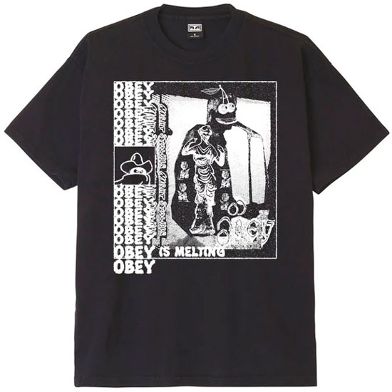 OBEY 166913575-BLK IS MELTING HEAVYWEIGHT TEE 短T (黑色) 化學原宿