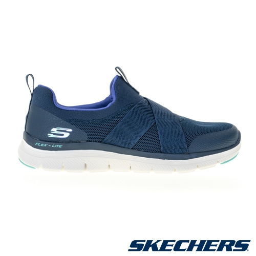 零碼出清(女)【SKECHERS】FLEX APPEAL 4.0寬楦休閒鞋 健走鞋 懶人鞋-海軍藍149578WNVPR