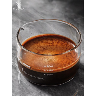 MUVNA慕威納 shot杯義式咖啡玻璃盎司杯帶刻度100ml量杯