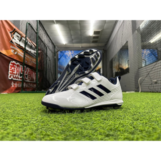 【熱火體育】adidas 進 Stabile TPU 棒壘膠釘鞋 少年用 白/深藍 多尺寸 GV9376