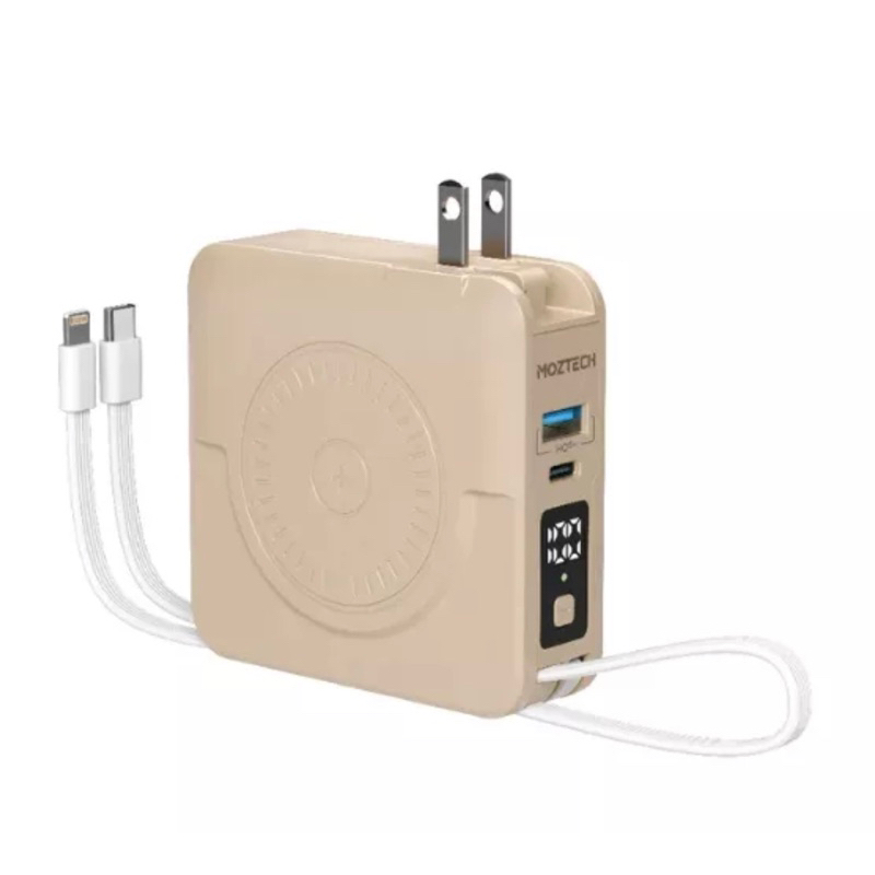 （現貨/二手）MOZTECH 墨子 燕麥奶茶色 行動電源