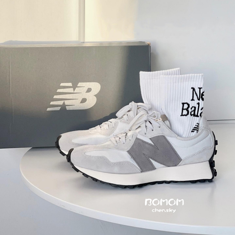 BOMOM-🇰🇷 New Balance 327 芝麻牛奶 芝麻灰 nb327 麂皮 復古休閒鞋 慢跑鞋 MS327WE