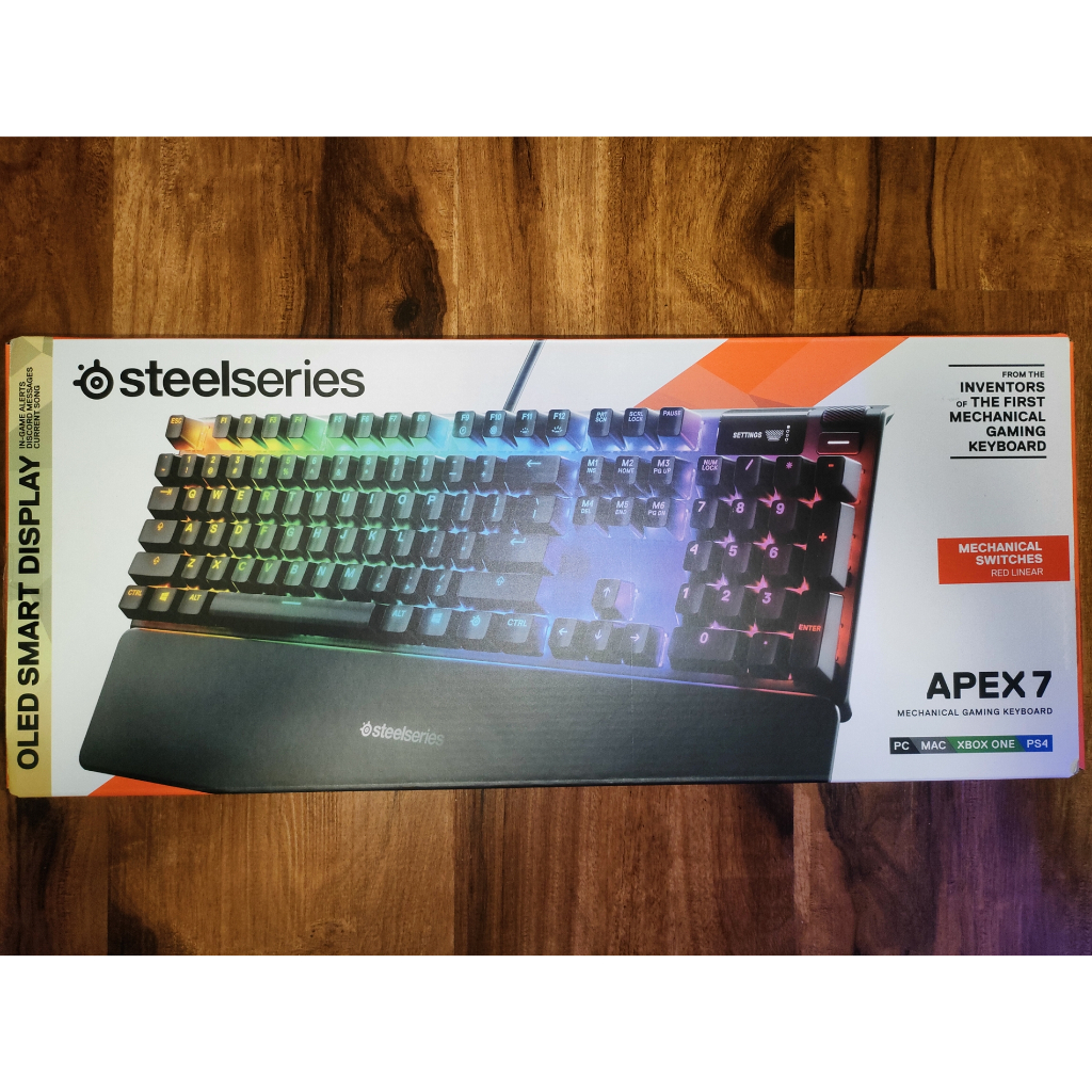 【二手】SteelSeries Apex 7 賽睿 機械鍵盤 電競鍵盤 RGB 紅軸 注音 線性軸