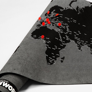 palomar環遊世界地圖 拼世界地圖 標準版 黑色 附打卡點圖針