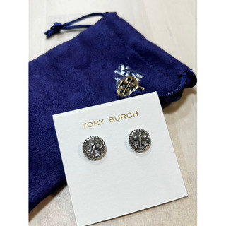 Tory Burch Rope Logo Stud Earring銀色耳針《全新》