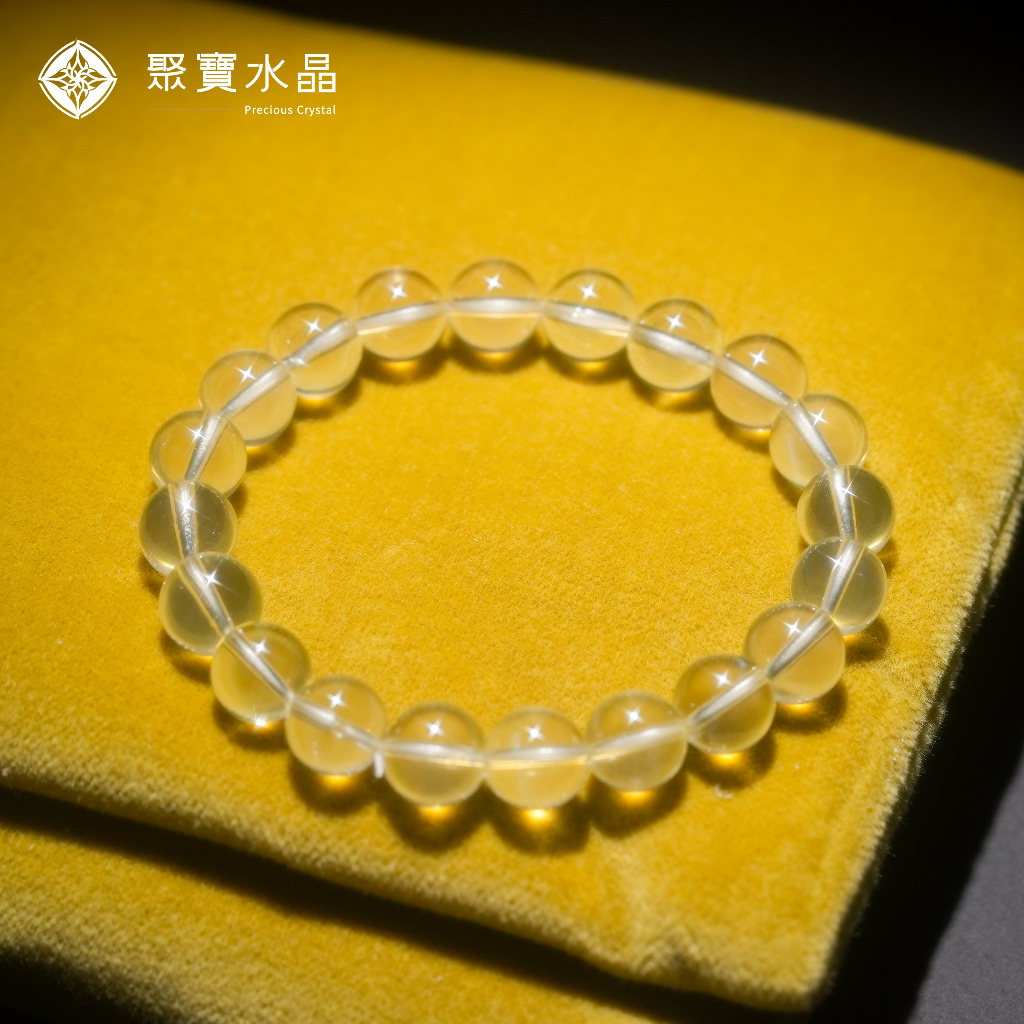 【檸檬黃水晶手鍊】手排 晶球 晶洞 水晶 晶柱 貔貅 碎石 戒指 原礦 手珠 聚寶水晶