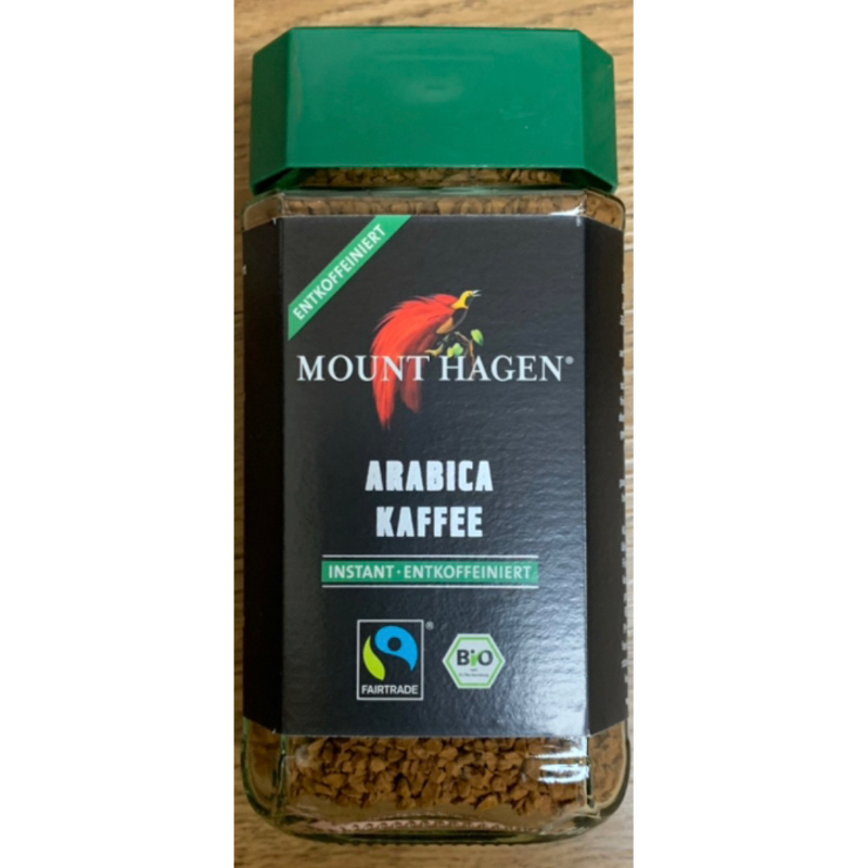 《現貨》MOUNT HAGEN有機公平貿易脫咖啡因即溶咖啡粉100g罐裝