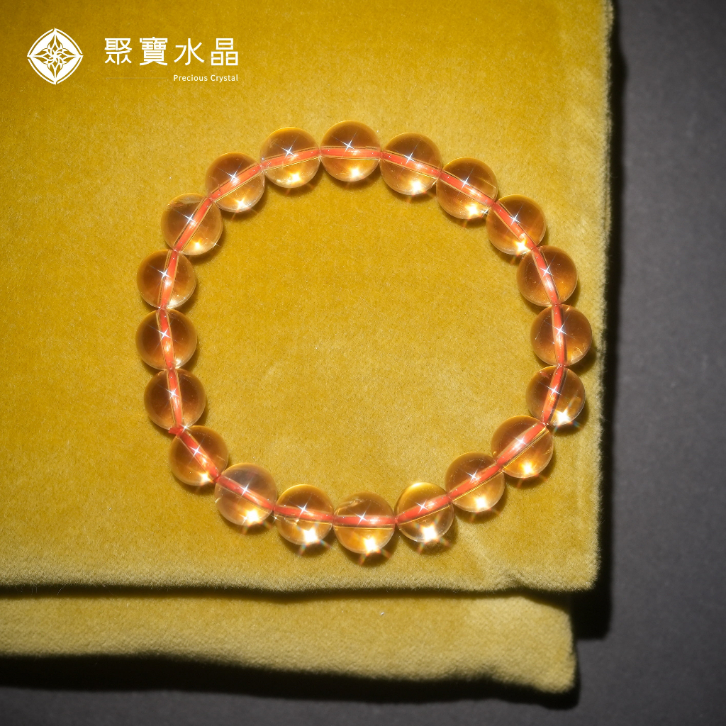 【淺黃水晶手鍊】手排 晶球 晶洞 項鍊 晶柱 白水晶碎石 堇青石 原礦 手珠 聚寶水晶