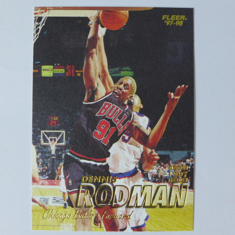 ~Dennis Rodman/小蟲.羅德曼~名人堂.壞小孩.籃板王 1997年FLEER.NBA籃球卡