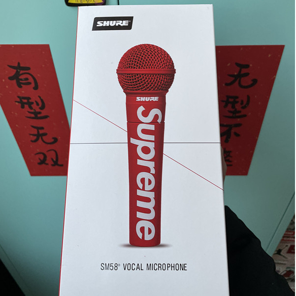 全新限量免運Supreme Shure SM58 Vocal Microphone 潮牌聯名舒爾麥克風禮物