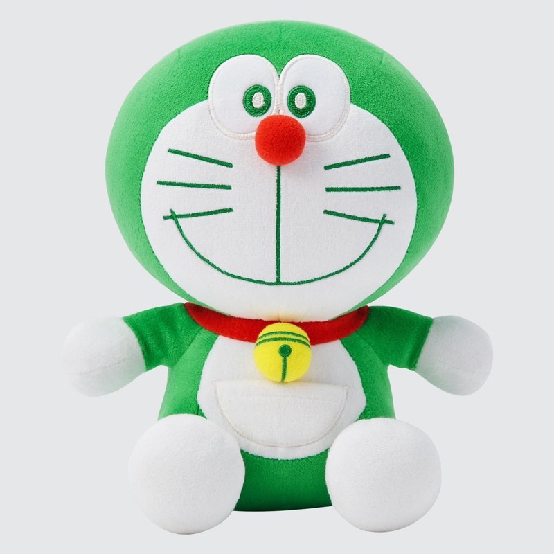 全新 日本代購✨哆啦A夢 UNIQLO 聯名限定 超可愛綠色哆啦 娃娃玩偶 環保材質