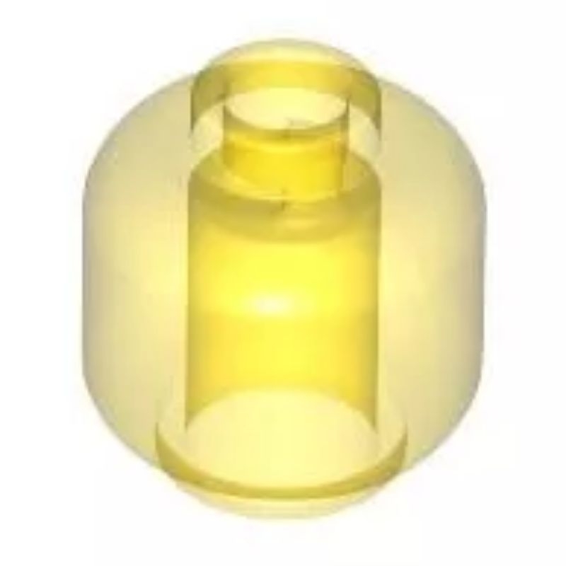 正版樂高 3626c 人頭 燈罩 透明黃色