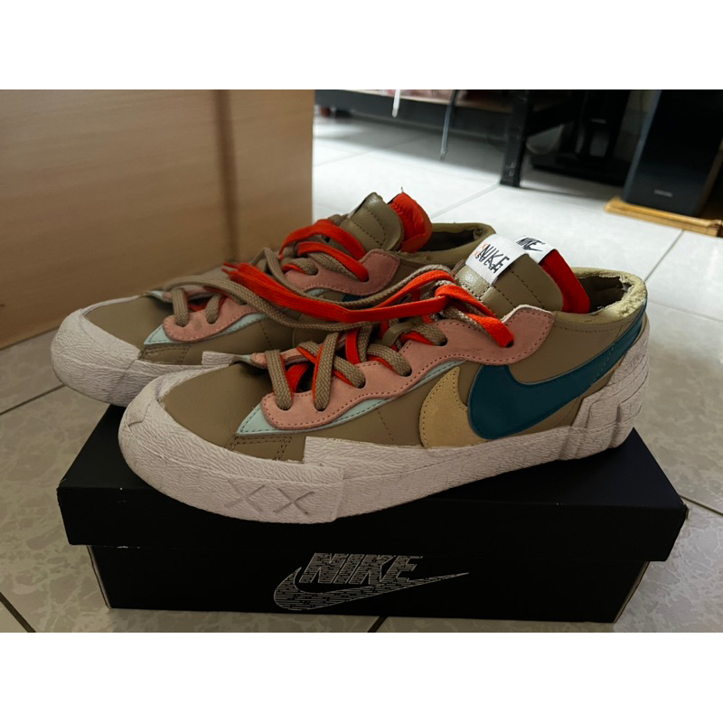 現貨NIKE KAWS SACAI BLAZER LOW REED 二手 us11