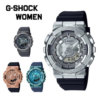 【CASIO】G-SHOCK WOMEN GM-S110 系列 金屬雙顯款/40mm/公司貨【第一鐘錶眼鏡】