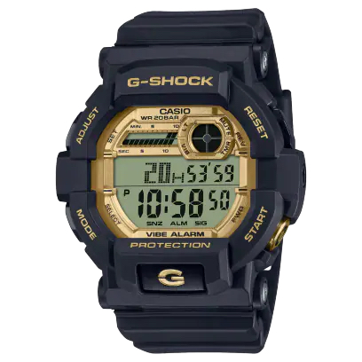 【威哥本舖】Casio台灣原廠公司貨 G-Shock GD-350GB-1 經典黑金電子錶 GD-350