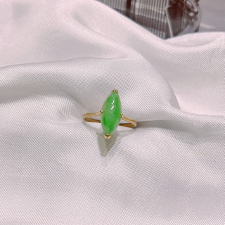 ［K金戒指］黃K金 玉 翡翠 生日禮物 情人節禮物 聖誕節禮物 母親節禮物 紀念禮物 求婚禮物 父親節禮物