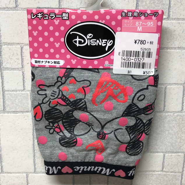 【S1037】Disney Mickey Mouse迪士尼米老鼠角色系列米妮米奇生理內褲