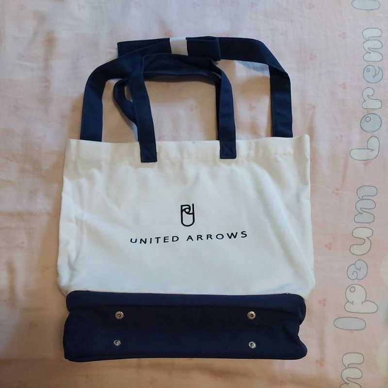 UNITED ARROWS 品牌大容量托特包 兩用帆布托特包