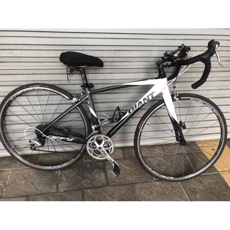 捷安特 Giant 彎把 DEFY2 黑白色 碳纖 公路車2009年 XS 二手 TIAGRA scr tcr defy