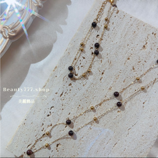 ｜ Miss Beautys’｜韓•醫療鋼➰不過敏/不掉色/現貨 滿天星天然石榴石 手鍊項鍊套裝