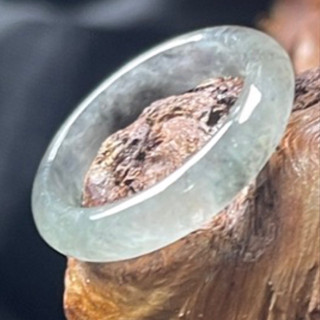 採禪手作 天然緬甸翡翠A貨 A1150 烏雞 戒圈 戒指戒圍16.7mm(寬度3.9mm)