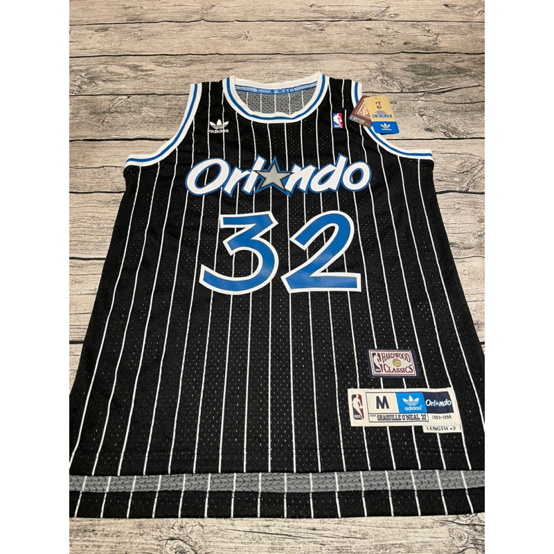NBA球衣 Orlando Magic 魔術 Shaquille O’Neal 歐尼爾 復古 黑條紋 全新 簽名