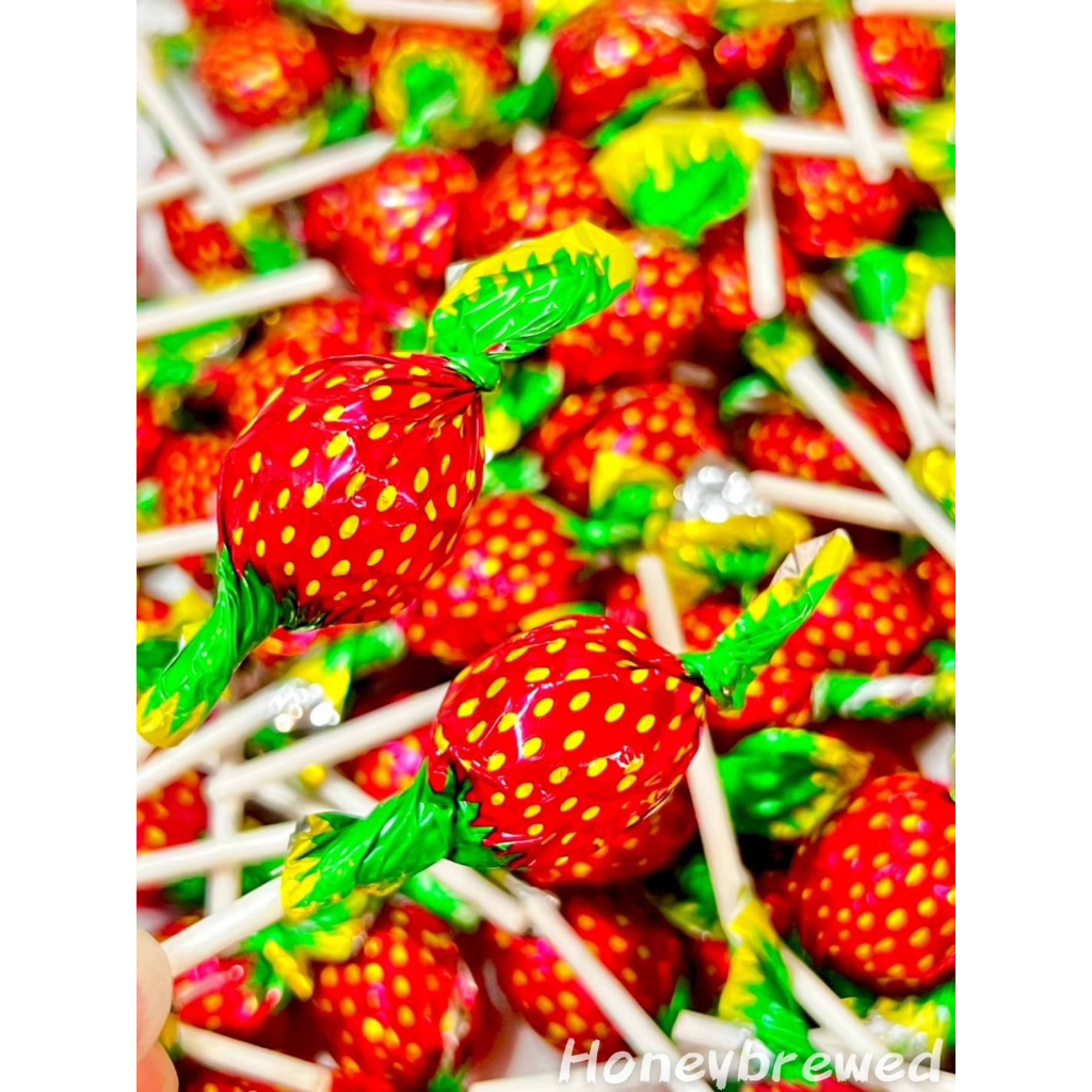 【草莓風味棒棒糖🍭】草莓風味棒棒糖🍓 單支 7G 草莓棒棒糖 草莓 棒棒糖 懷舊 古早味 糖果 童年糖果 草莓棒 喜糖