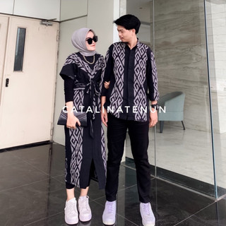 SIAP KIRIM COUPLE TENUN CLARA DRESS BLACK MAMBA Original