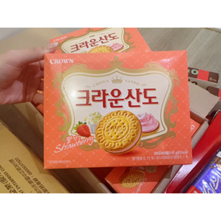 韓國代購🇰🇷💎曹好買日韓代購💎｜Crown皇冠｜草莓夾心蛋糕🍓｜牛奶有貨✅