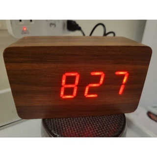 【僅拆盒】美式賣場購入 電子時鐘 時鐘 木質 木質調