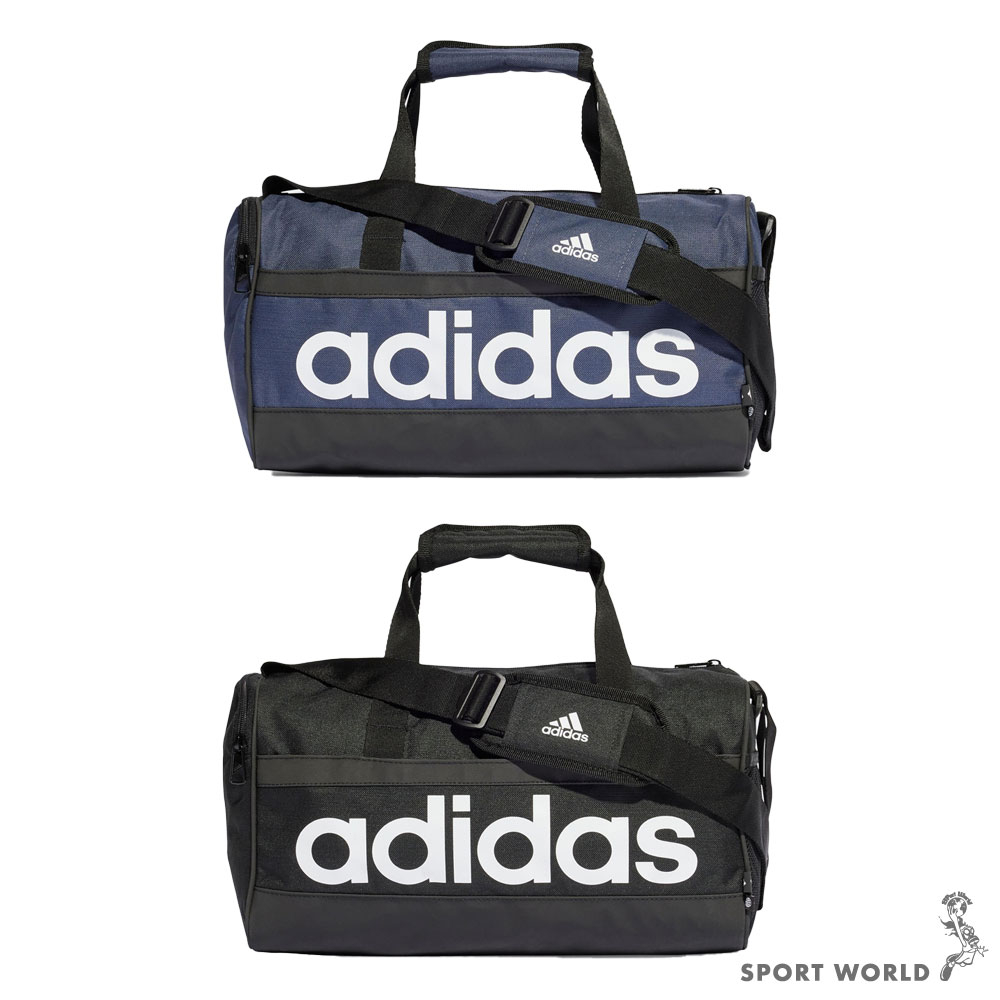 Adidas 旅行袋 手提包 健身 斜背 大LOGO 藍/黑【運動世界】HR5346/HT4744