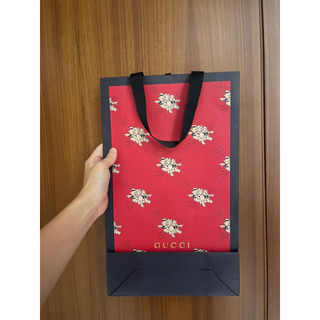 全新 Gucci 限量 小豬 紙袋 名牌紙袋 專櫃紙袋 袋子 禮品袋 收納袋