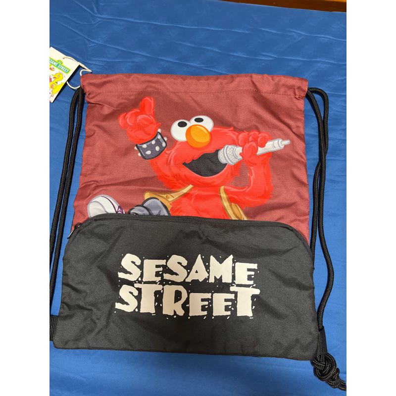 芝麻街 Elmo 後背包 束口袋 全新
