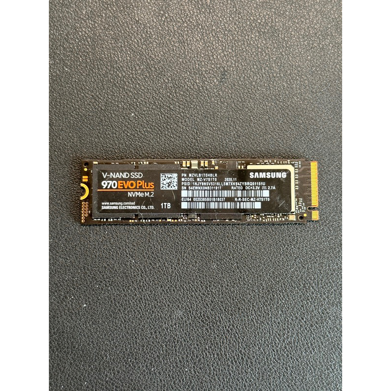 升級換下 1T SAMSUNG 三星 970 EVO Plus NVMe M.2 1TB SSD 固態硬碟 現貨 TLC