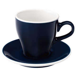 【LOVERAMICS愛陶樂】Tulip80咖啡杯盤組/HG0762NB(80cc/深藍色)|Tiamo品牌旗艦館